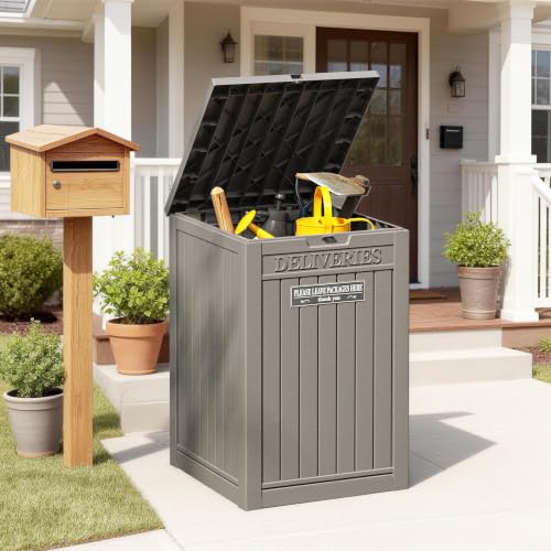 Package Delivery Box for Outside, Grey - color: Grey