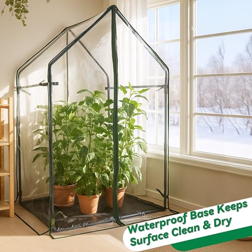 Gardzen Mini Greenhouse with Waterproof Bottom 36.2"(L) x36.2(W) x59.5(H) - size: 36”(L) x36”(W) x59”(H)