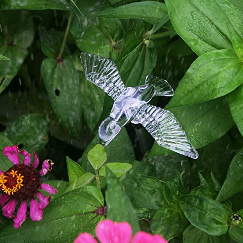 QIDEA Outdoor Solar Hummingbird Garden Stake Light for Outside Yard Decor