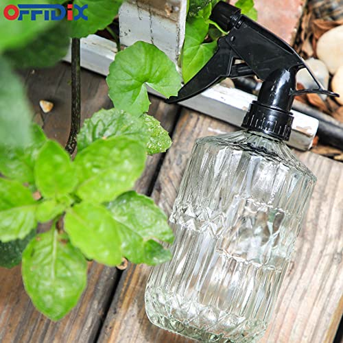 OFFIDIX Glass Spray Bottle, Plant Misters Clear 13.5 oz Adjustable Nozzle - color: G-Transparent