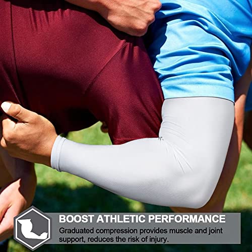 beister UV Protection Arm Sleeves for Men & Women, UPF 61+ Cooling Cover - color: White, size: X-Large