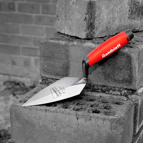 Goldblatt RED Pointing Trowel, 6" x 2-3/4" Upgraded Ground Blade