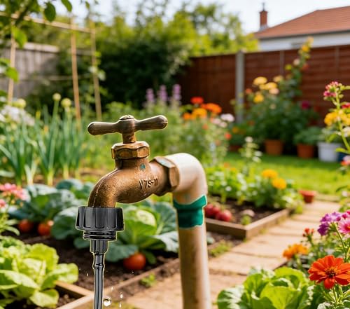 1/4" Drip Irrigation Hose Connectors for Garden Irrigation System,3 pcs - size: 3/4" to 1/4" Hose Adapter*3