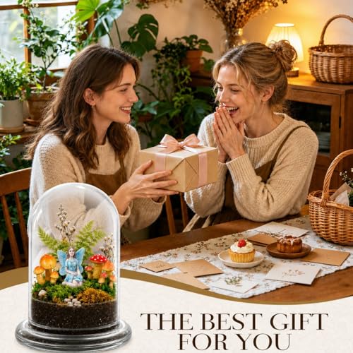 Hushee 5 Pack Decorative 1 Glass Cloche Dome 6.3'' x 4.7'' - No Plants - size: 6.3'' X 4.7''