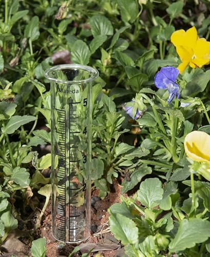 5" Capacity Rain Gauge Glass Replacement Tube, Lip Design, Great for Yard Garden Outdoor Home (1 Pcs)