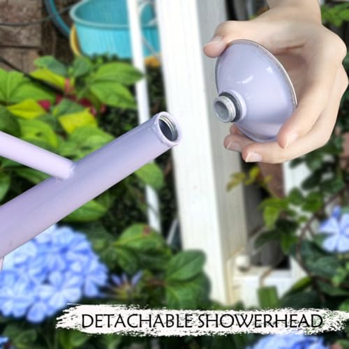 Metal Watering Can 1 Gallon for Outdoor Garden Plants,Purple - color: Purple With Stainless Steel Handle