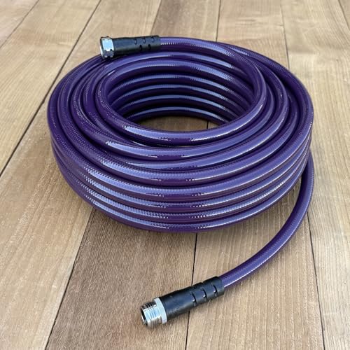 Water Right Polyurethane Garden Hose, 100 Ft, Non-toxic, 1/2” ID, Eggplant - color: Eggplant, size: 100-Foot, style: Brass Fittings