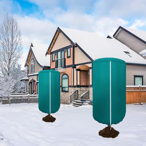 2 Pack Plant Covers Freeze Protection with Zipper & Drawstring