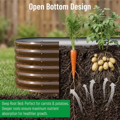SnugNiture Galvanized Steel Raised Garden Bed Kit - 2 Pack 4x2x2 ft Metal Planter Box for Vegetables, Flowers, Herbs | Easy Assembly, Open Bottom Design for Optimal Drainage - size: 4x2x2ft(2 Pack)