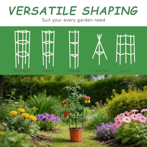 100pcs Garden Stakes Arms for Tomato Cage, 11.8in, 16mm,No Stake - size: 16mm/0.63inch