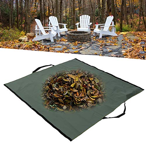 Leaf Tarp for Collecting Leaves, Large Capacity Oxford Cloth Foldable Leaf Bucket Leaf Collector Bag Reusable Yard Waste Bags Leaf Bag Holder for Collecting Leaves