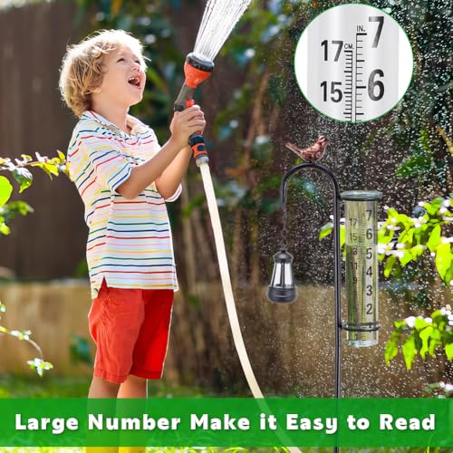 Hummingbird Rain Gauge Outdoor, Solar Rain Gauge - color: Street-Lamp