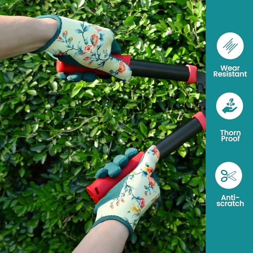 Tavaleu Gardening Gloves for Women Thorn Proof Puncture Resistant Leather
