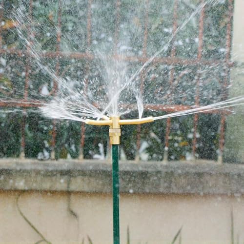2 Pack 3-Arm Garden Sprinkler, 360 Degree Rotation Garden Water Sprinklers, High-Rise Lawn Sprinkler, Lawn Watering Irrigation System