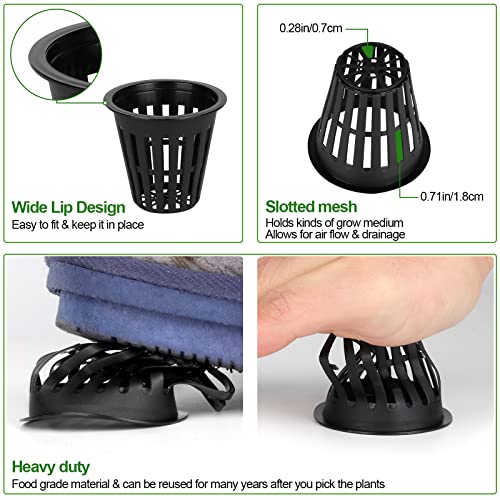 HXSEMAYIG 100PCS 2 inch Net Pots,Hydroponics Cup, Net Cups for Indoor or Outdoor Growing - size: 100 Pack (2inch)