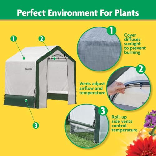 Miracle-Gro Walk-in Indoor/Outdoor Greenhouse, Clear, 6 x 4 x 6 ft - size: 6' x 4' x 6' - 2025 Model