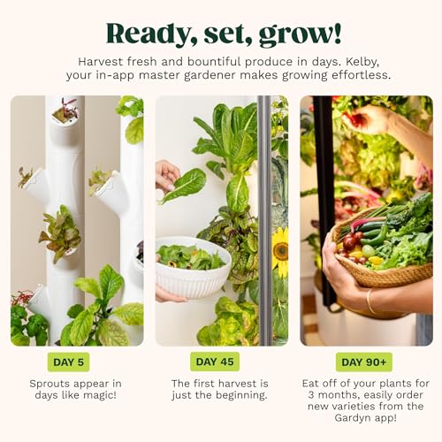 Gardyn Studio 2 Hydroponics Growing System - 16 Plants, Smart Tower