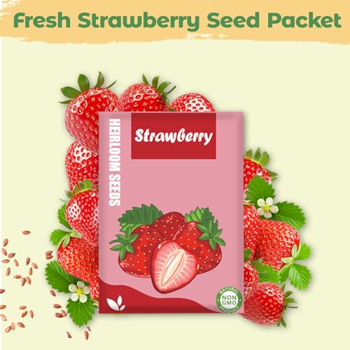 Strawberry Seed pod Kit for Hydroponics Compatible with Aerogarden, Includes Seed, Grow Sponges, Baskets, Domes, A&B Plant Food - Hydroponics Supplies for Most Brands 8-POD - style: Strawberry