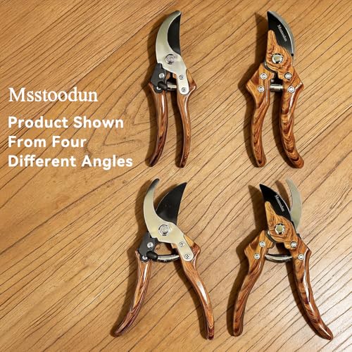 Bypass Pruning Shears with 5/8-Inch Cut Capacity, Sharp SK5 Blade Garden Pruners for Flowers, Shrubs & Branches - style: Wood Grain
