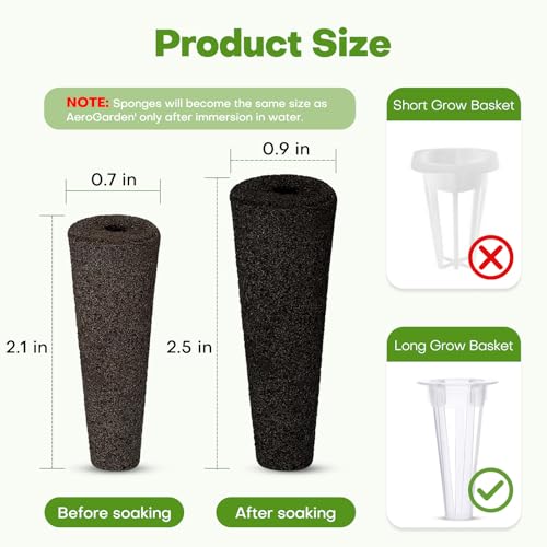 Ahopegarden 120 Pcs Seed Pod Kit for Aerogarden, Highly Breathable Hydroponics Replacement Pods Compatible with Most Indoor Hydroponic Systems,120 Grow Sponges & 120 Pod Labels - style: 120Pcs Hydroponic Pod kits