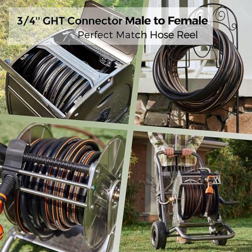 Giraffe Tools Garden Hose 5/8", 75ft Water Hose Heavy Duty - size: 75FT Male Female