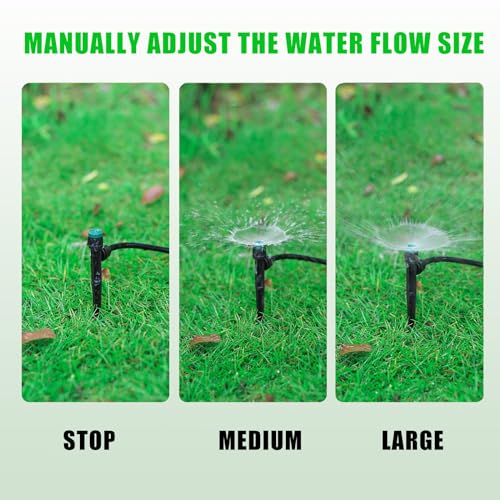 Anti-Drop Drip Irrigation Emitters Sprayers for 1/4" Tubing - style: 100pcs-360 Degree Sprayer