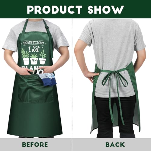 3 Pcs Funny Garden Aprons for Women with Pockets