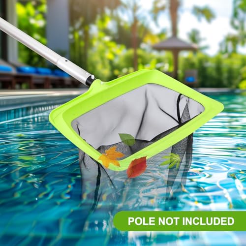 Sepetrel Swimming Pool Leaf Skimmer Net,Fine Nylon Mesh & Reinforced Frame Deep Rake Net,Cleaning Supplies and Accessories, (Pole Not Included) - size: Rake(No Pole)