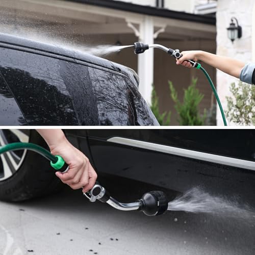 RESTMO 2-in-1 Watering Wand, Heavy Duty Metal Garden Hose Wand for Outdoor