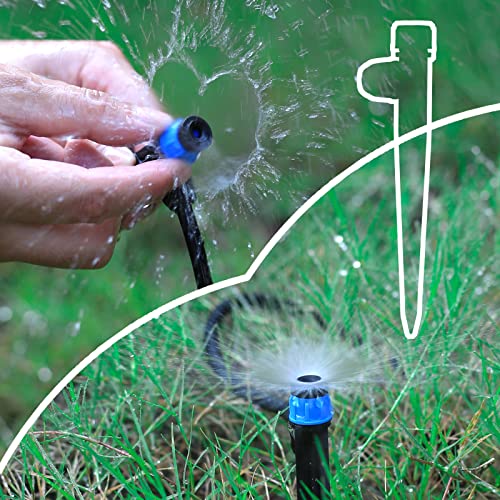 50 Pcs 360° Adjustable Drip Irrigation Spray Emitters - style: 50pcs-Blue 360 Degree Sprayer
