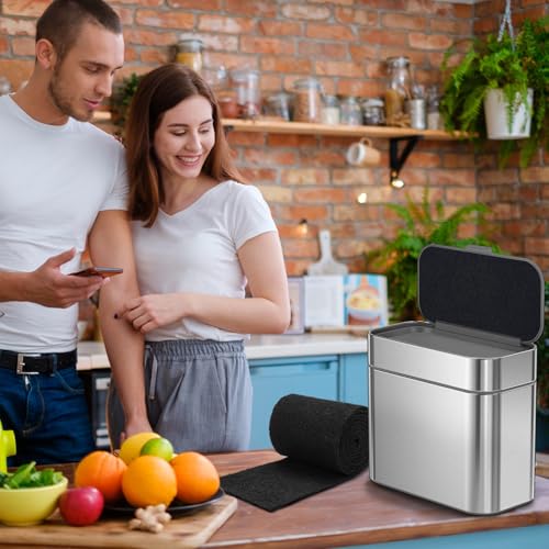 Reallnaive Square Compost Bin Charcoal Filter Sheets, Activated Carbon