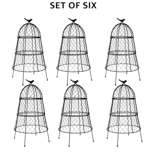 Garden Cloches for Plants, Large Plant Protectors from Animals, Pack 6 - size: Pack of 6