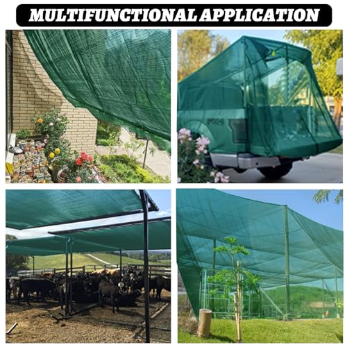 Cool Area Sun Shade Cloth with Grommets for Garden, 55% 8x10ft, Dark Green - color: 55% Shade-Dark Green, size: 8FTx10FT
