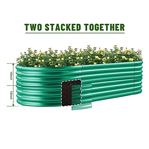 Land Guard 8×4×1 ft Green Raised Garden Bed, Garden Raised Bed, Above Ground Flower Bed for Vegetables, Flowers, Herbs(Green)… - color: 3-green, size: 8×4×1ft(1pcs)