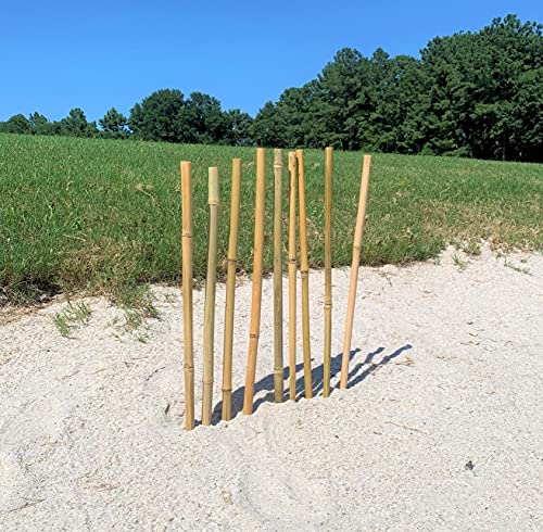 Natural Bamboo Poles, Eco-Friendly Plant Support Garden Stakes 16 Inch Long (20-Count)