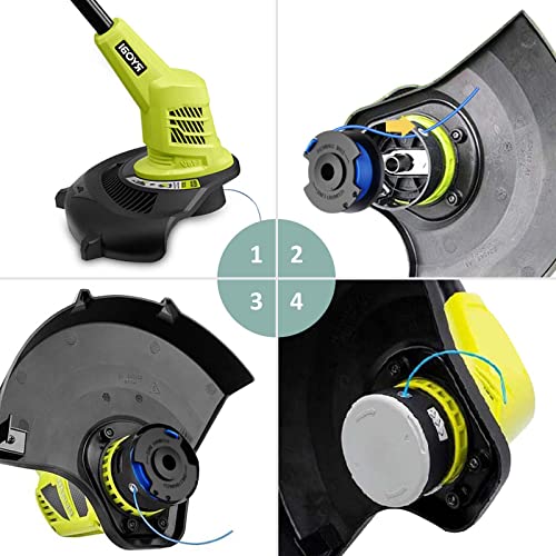 YWTESCH .065 Weed Wacker String Replacement Fit for Ryobi One+ AC14RL3A - color: 6 Spools + 1 Cap
