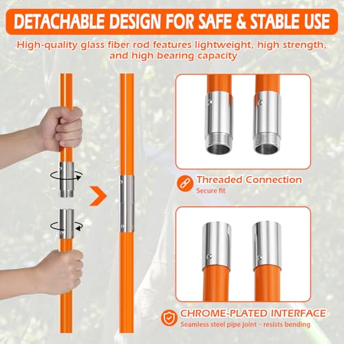 Manual Pole Saw, 27 Ft Tree Pruner