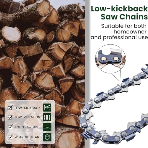 New 8 Inch Pruning Saw Chain 3/8"LP Pitch .043" Gauge 33 Drive Links, 8 Inch Pole Saw Blade Fit for RYOBI P4361 / P4360, Worx WG349, Milwaukee M18 FUEL 3004-20, Kobalt KPS 1024A-03 & More - R33
