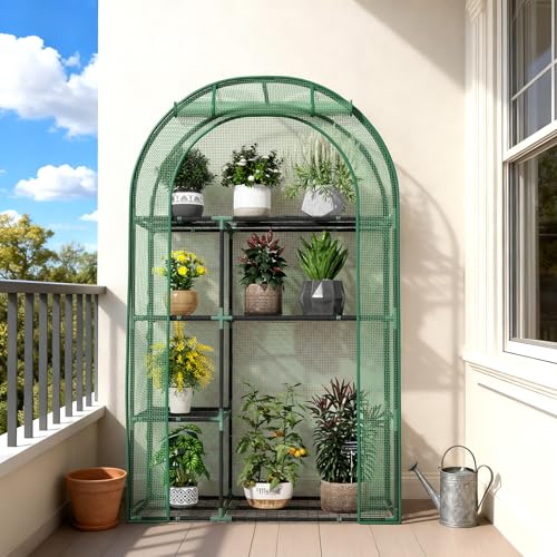 Mini Greenhouse for Outdoors, Portable Small Greenhouse - style: 38"x17"x62" Green