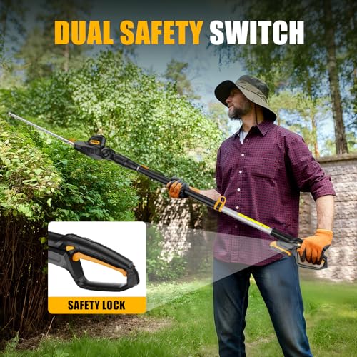 Pole Hedge Trimmer Cordless Compatible with DEWALT 20V Battery, Tool Only