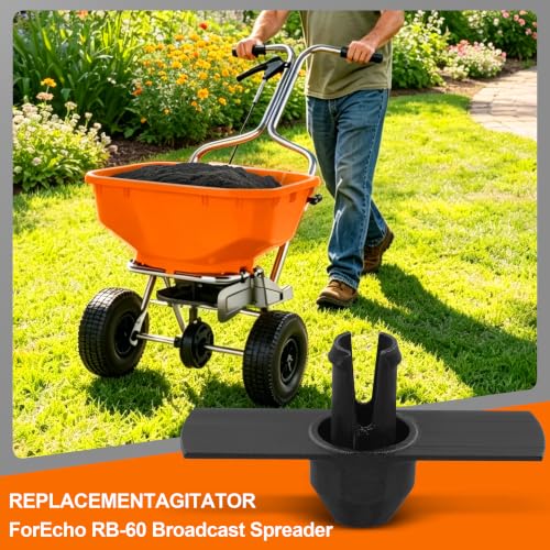 1Pack Broadcast Spreader Agitator Replacement – Eliminates Clumping,Compatible with Echo RB-60 Seeder Grass Seed – Improved Flow & Easy Instal