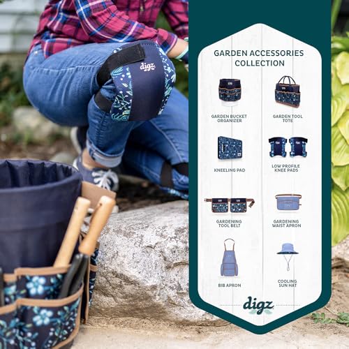 DIGZ Low Profile Garden Knee Pads for Women, Water-Resistant, One Size