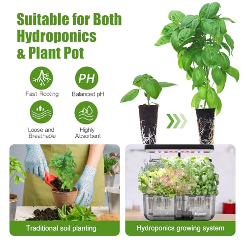 12-Pod Basil Herb Seed Pod Kit for AeroGarden, iDoo, Ahopegarden Hydroponic Growing System, 350mg Seeds