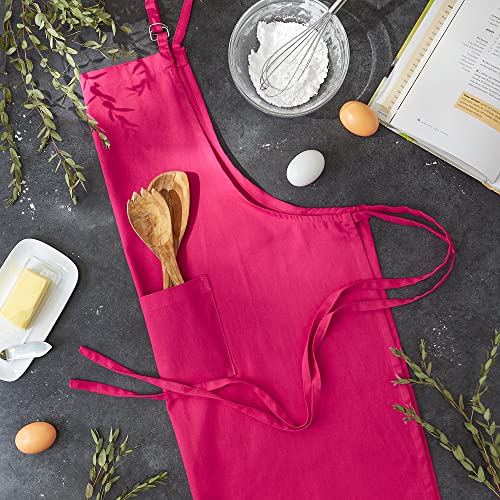 DII Everyday Basic Kitchen Collection - color: Neon Pink, size: Regular Size Chef Apron (Pack of 12)