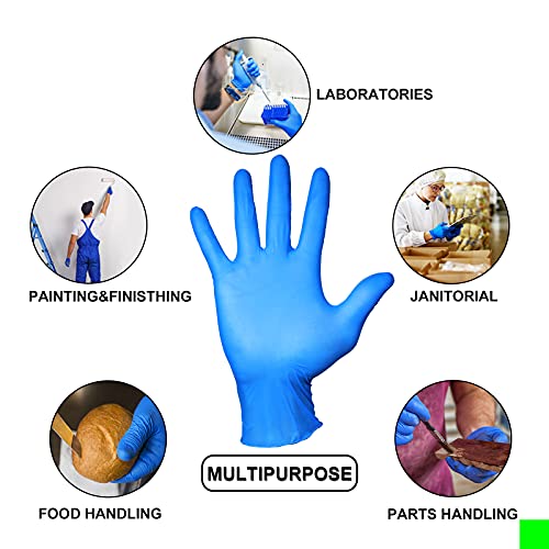 PEIPU Nitrile Disposable Gloves,Powder Free, Cleaning Service Gloves, Latex Free - size: Medium (Pack of 100), style: 100 Pcs
