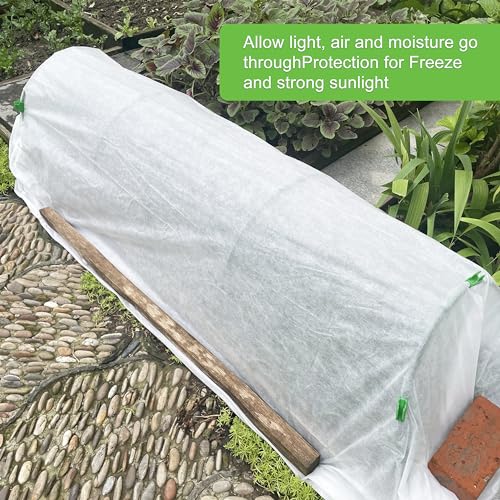 Plant Covers Freeze Protection 8x40ft Frost Cloth for Winter Outdoor - size: 8'x40'