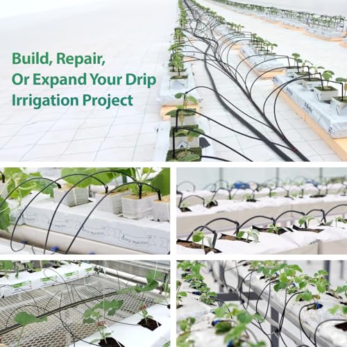 RedChili Drip Irrigation Universal 1/4" Barbed Coupling Fitting, 110 Pieces Drip System Parts Double Barbed Coupler Connectors Fits 1/4-Inch Drip Tubing Irrigation for Drip Line Connection - size: 1/4" Barbed Coupling