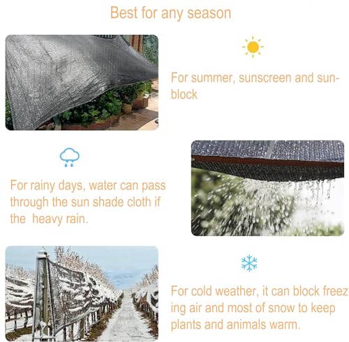 90% Shade Cloth for Garden, 10ft x 12ft Outdoor Shade Fabric Mesh Tarp with Grommets, UV Resistant Sun Shade Netting for Plants, Pergola Cover, Patio, Privacy Fence, Backyard, Greenhouse - size: 10ft x 12ft