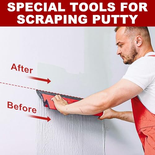 32 Inch Drywall Skimming Blade, Replaceable 0.38mm Stainless Steel Blade, Drywall Trowel for Gyprock, Drywall and Wall-Boardrd, Ergonomically Designed Grip - size: 32 Inch
