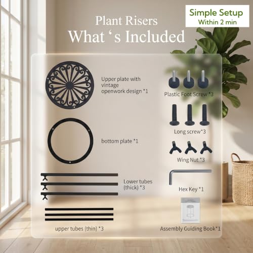 Adjustable Plant Risers for Inside Pots,16-31‘’ Height Adjustable, - size: 16.1~30.7'' Height